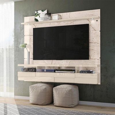 Estante Home Theater Suspenso Lana 1.8 Calacata Off White - Madetec