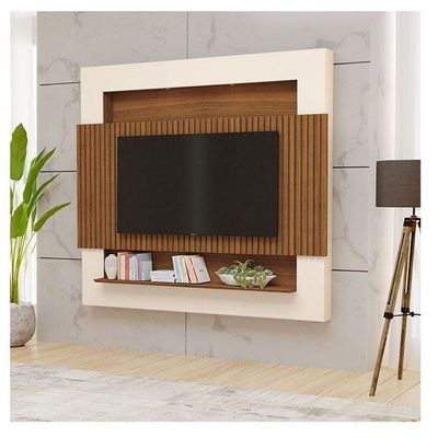 Painel Para Tv Riviera Ripado 2.1 Carvalho New Off White - Luapa