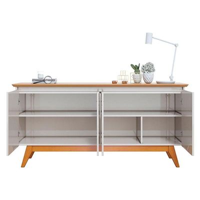 Aparador Para Sala Buffet Classic 1.8 Off White Nature - Imcal