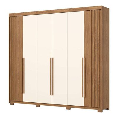Guarda Roupa Casal Norton 6 Portas Nature Off White - Henn