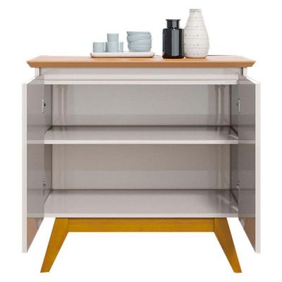 Aparador Para Sala Buffet Classic 2 Portas Off White Nature - Imcal