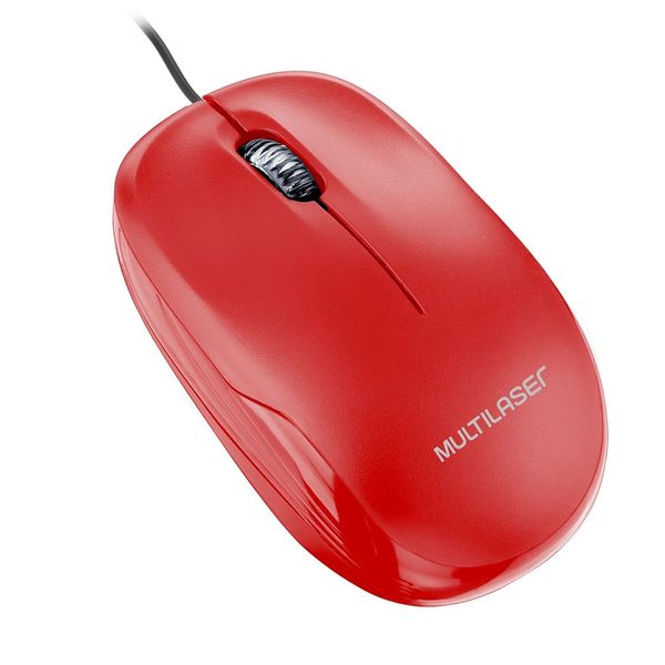 Mouse Classic Box Óptico USB 1200dpi Vermelho - MO292 MO292