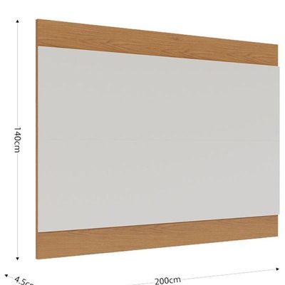 Painel Para Tv Suspenso Nilo Off White Matte Freijó - Colibri