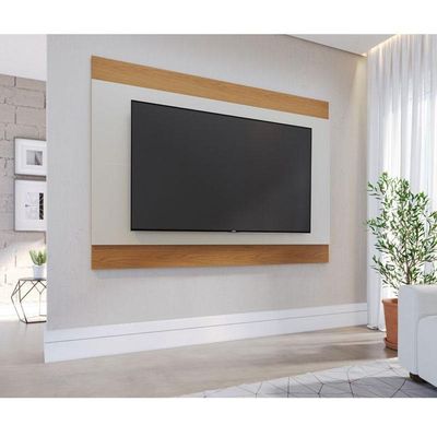 Painel Para Tv Suspenso Nilo Off White Matte Freijó - Colibri