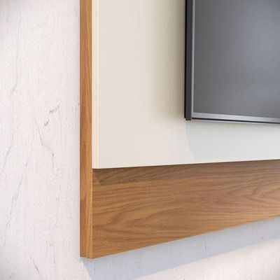Painel Para Tv Suspenso Nilo Off White Matte Freijó - Colibri