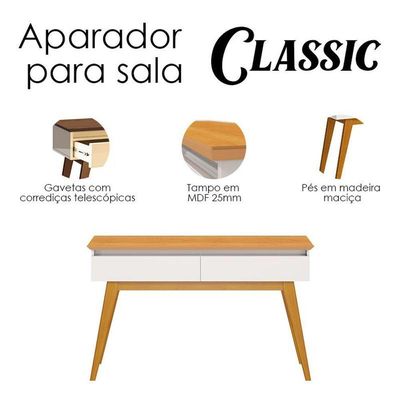Aparador Para Sala Classic Off White Nature - Imcal