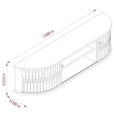 Rack Bancada Suspensa Algarve Cinamomo Off White - Madetec