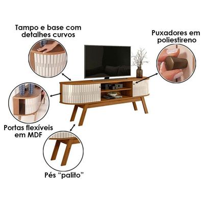 Rack Bancada Valência Cinamomo Off White - Madetec