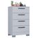 Cômoda 867 4 Gavetas E Guarda Roupa Casal Tóquio 6 Portas Branco Brilho - Poquema