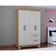 Guarda Roupa Solteiro Tóquio 4 Portas Com Armário Multiuso 2 Portas Pequeno Castanho Off White - Poquema