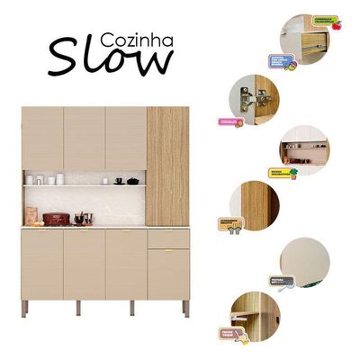 Kit Cozinha Ambiente Slow Freijó Vanilla Riscatto - Kits Paraná