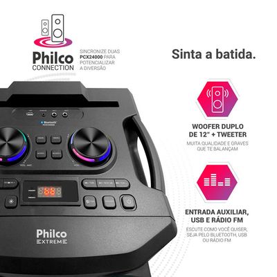 Torre de Som Amplificada Philco PCX24000 2400W