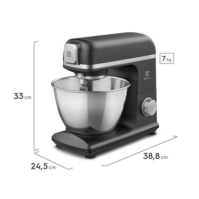 Batedeira Planetária Electrolux 800w preta Expert com Tecnologia TruFlow Power System (KMP70) 220V