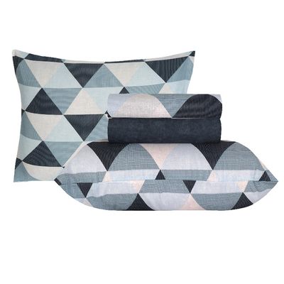 Jogo de Cama Duplo Queen 4 peças 140 Fios 250x240cm Nico Realce Premium - Sultan