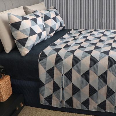 Jogo de Cama Duplo Queen 4 peças 140 Fios 250x240cm Nico Realce Premium - Sultan
