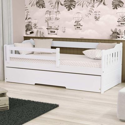 Bicama Infantil  Madeira Maciça Branco
