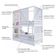Treliche Casinha 2 Janelas Cortina Madeira Branco-Rosa