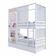Treliche Casinha 2 Janelas Cortina Madeira Branco-Rosa