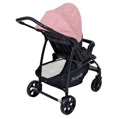 Travel System Burigotto Carrinho De Bebê Com Bebê Conforto Ecco + Touring X Rosa U