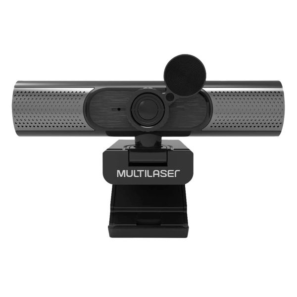 Webcam Ultra HD 2K Foco Automático Noise Cancelling Microfone Embutido Preto Multilaser - WC053 WC053