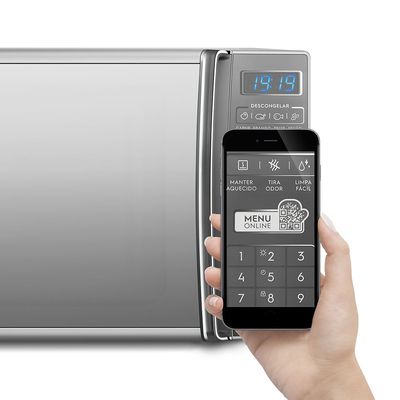 Micro-ondas Electrolux 27L cor Inox Espelhado com 55 receitas pré-programadas (MS37R) 127V