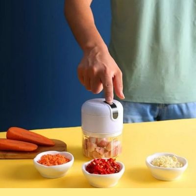 Processador de Alimentos Recarregável Usb Bateria Mini Moedor Elétrico