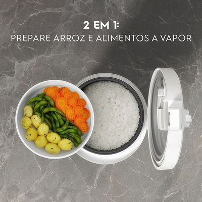 Panela de Arroz Elétrica Electrolux por Rita Lobo 3,5L Branca Efficient Visor Glass (ERC31) 127V