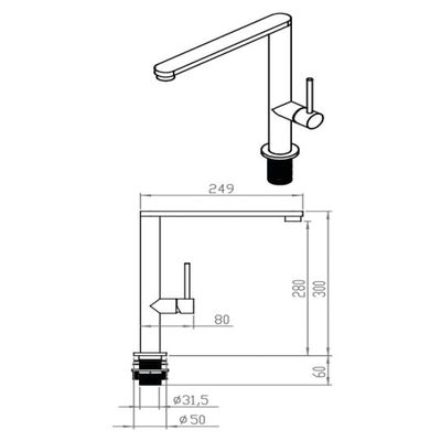 MISTURADOR MONOCOMANDO DE BACCO GREY 24-26 20.04.20020