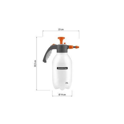 Pulverizador Plástico Manual Tramontina De Compressão Prévia 2 L