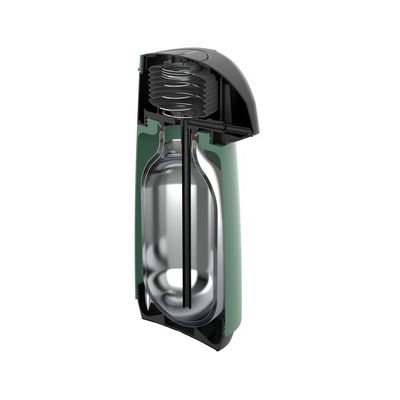 Garrafa Térmica Tramontina Exata Em Plástico Verde Com Ampola De Vidro 1 L