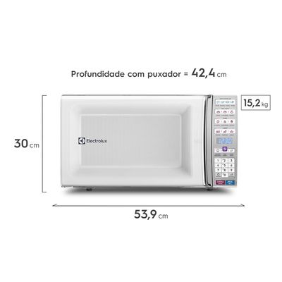 Micro-ondas Electrolux 34L Branco com Função Tira Odor e Manter Aquecido (MEO44) 127V