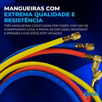 Manifold Analógico Gás R32, R134, R404, R410 – Hiatsu Produto Premium Exclusivo único