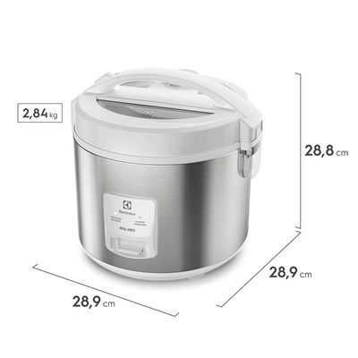 Panela de Arroz Elétrica Electrolux por Rita Lobo 3,5L Branca Efficient Visor Glass (ERC31) 220V