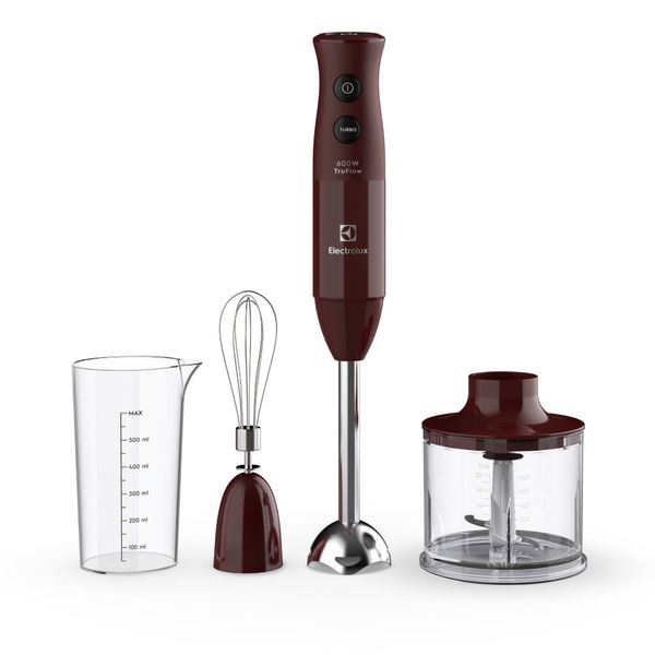 Mixer 3 em 1 Electrolux Vermelho Escuro 600W Haste em Inox e Tecnologia TruFlow (EIB21) 127V