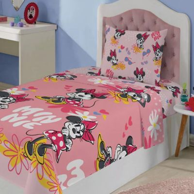Jogo de Cama Solteiro 2 Peças Poliéster Minnie Lepper