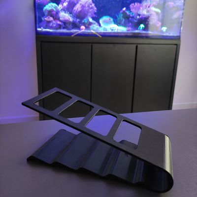 Suporte 3D Porta Controle Remoto 4 divisórias Tv 20 cm Preto