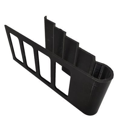 Suporte 3D Porta Controle Remoto 4 divisórias Tv 20 cm Preto