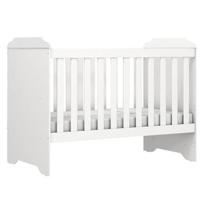 Berço Americano Mini Cama Mel Branco Brilho Com Colchão Gazin - Carolina