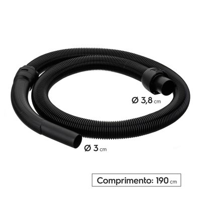 Mangueira de Aspirador de Pó Preta completa 1,45m (BHVC02) Electrolux Não se aplica