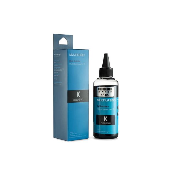 Refil De Tinta Para Impressoras Hp 100 Ml Cor Preto - RF001 RF001