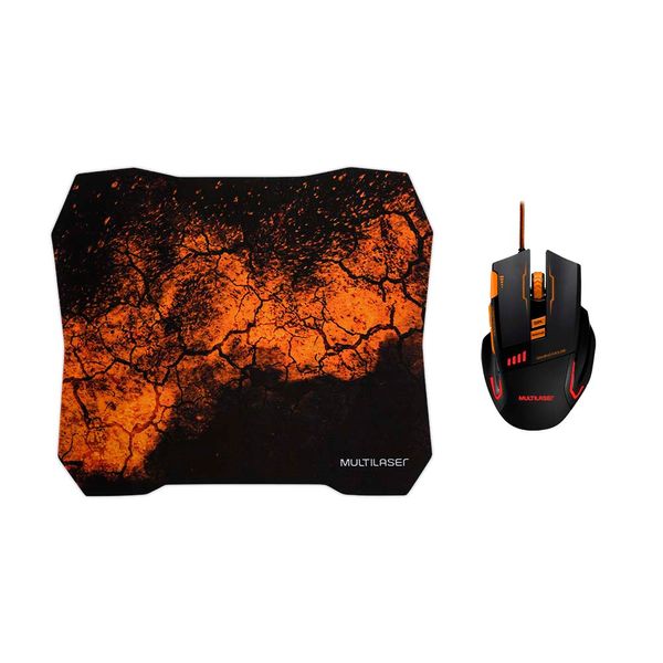 Mouse Gamer 3200DPI Combo Mouse Pad QuickFire Multilaser - MO256 MO256