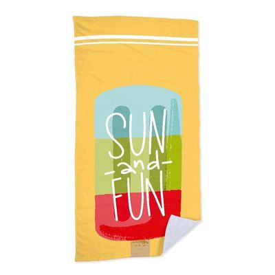Toalha De Praia Picolé Sun Fun  criativas e clássicas