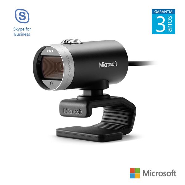 Microsoft Webcam Cinema USB Preta - H5D00013 H5D00013