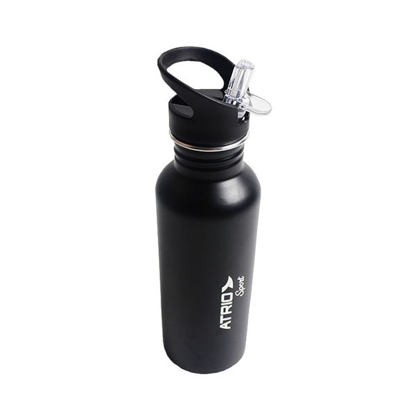 Garrafa Sport de Alumínio Preto 600ml Atrio - ES313 ES313 Garrafa Sport de Alumínio Preto 600ml Atrio - ES313 ES313