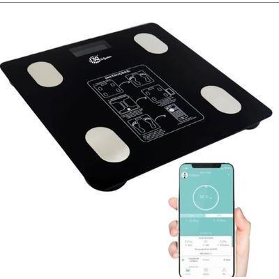 Balança Digital Corporal Bioimpedância Bluetooth App Único / Preto