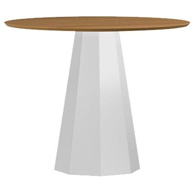 Mesa De Jantar 120x120 Cm Isis Sem Vidro Off White Ype - New Ceval
