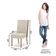 Cadeira Para Mesa De Jantar Anne Kit 2 Peças Nature Courano Linho - Henn