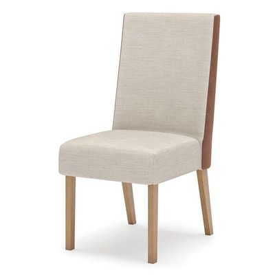 Cadeira Para Mesa De Jantar Anne Kit 2 Peças Nature Courano Linho - Henn