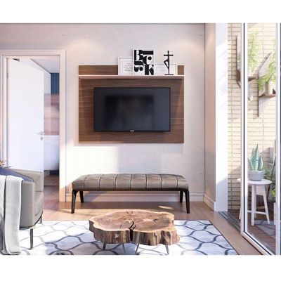 Painel Para Tv Suspenso Maia Nogueira Real Off White - Colibri