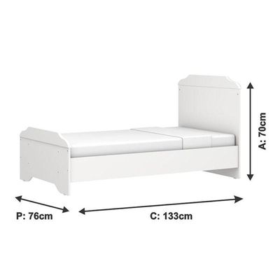 Berço Americano Mini Cama Mel Branco Brilho